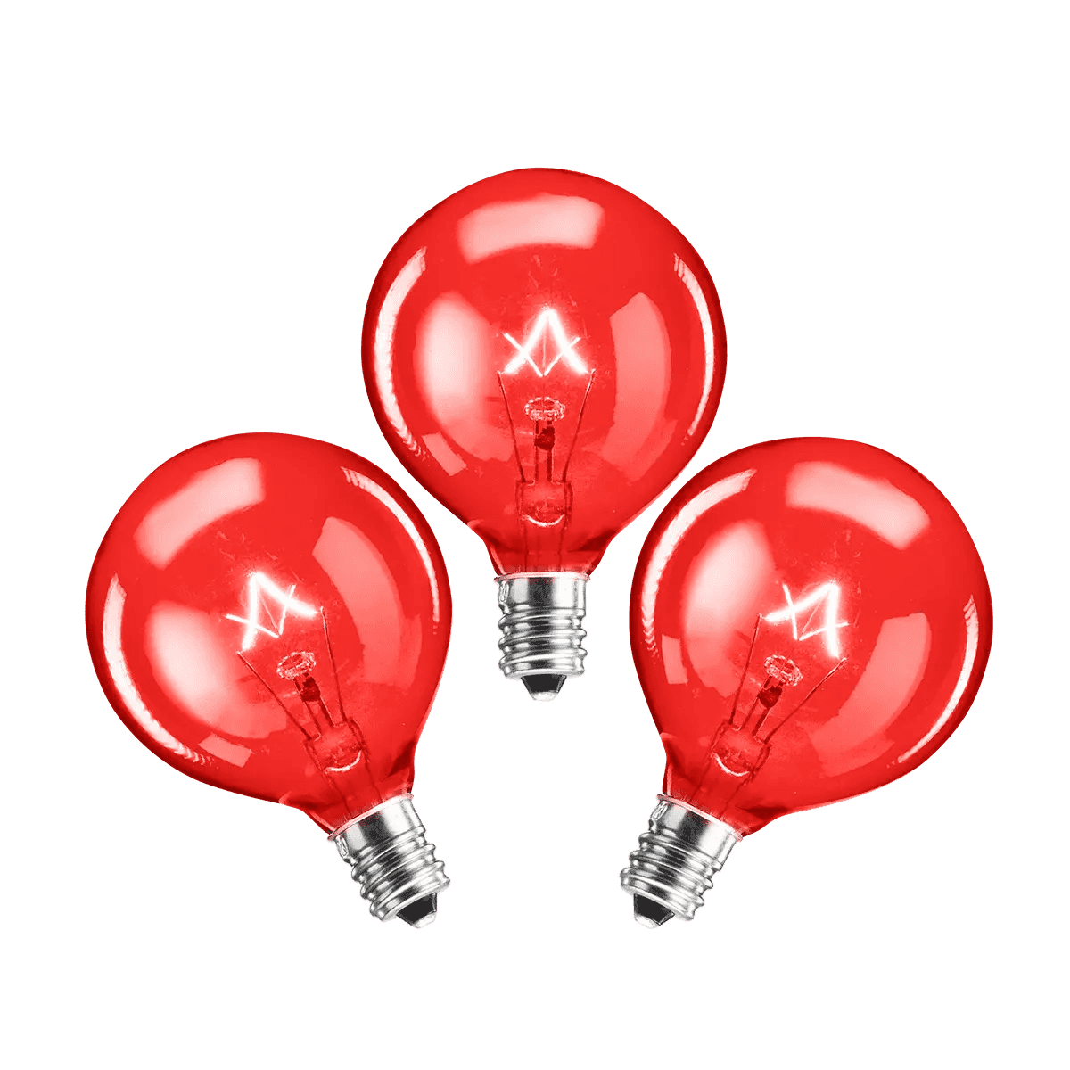 25 Watt Light Bulbs - 3 Pack – Red