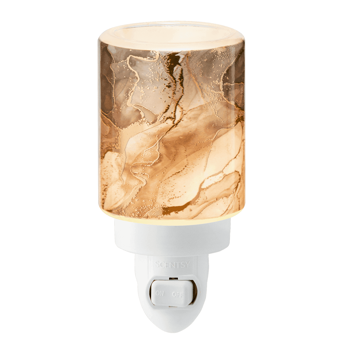 Picture of Scentsy Gold Cracked Marble Mini Warmer