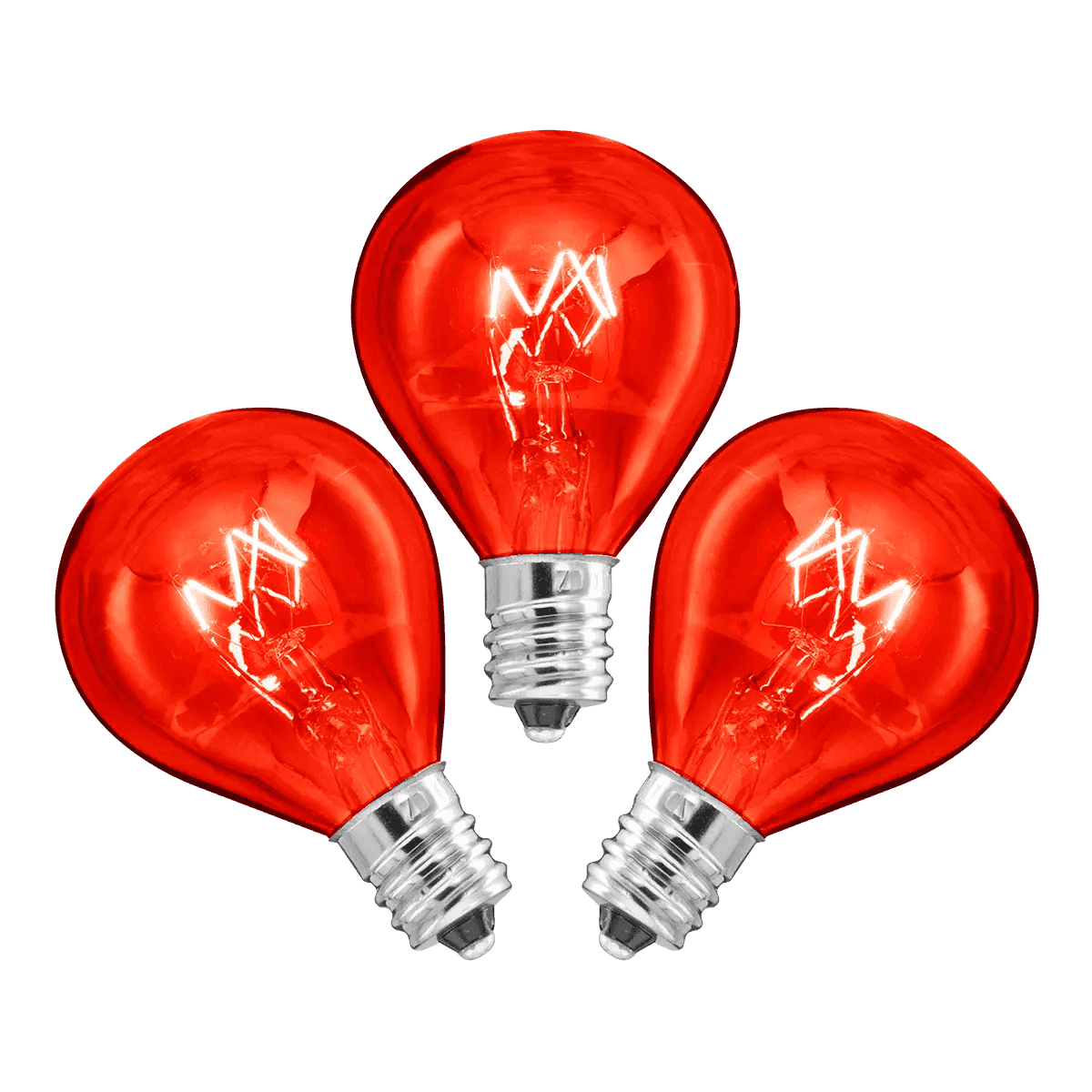 20 Watt Light Bulbs - 3 Pack – Red