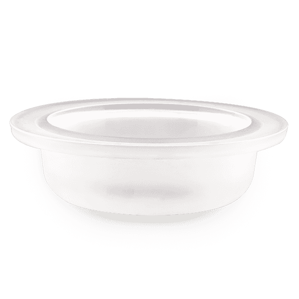 Medium Frosted Glass Dish with Logo