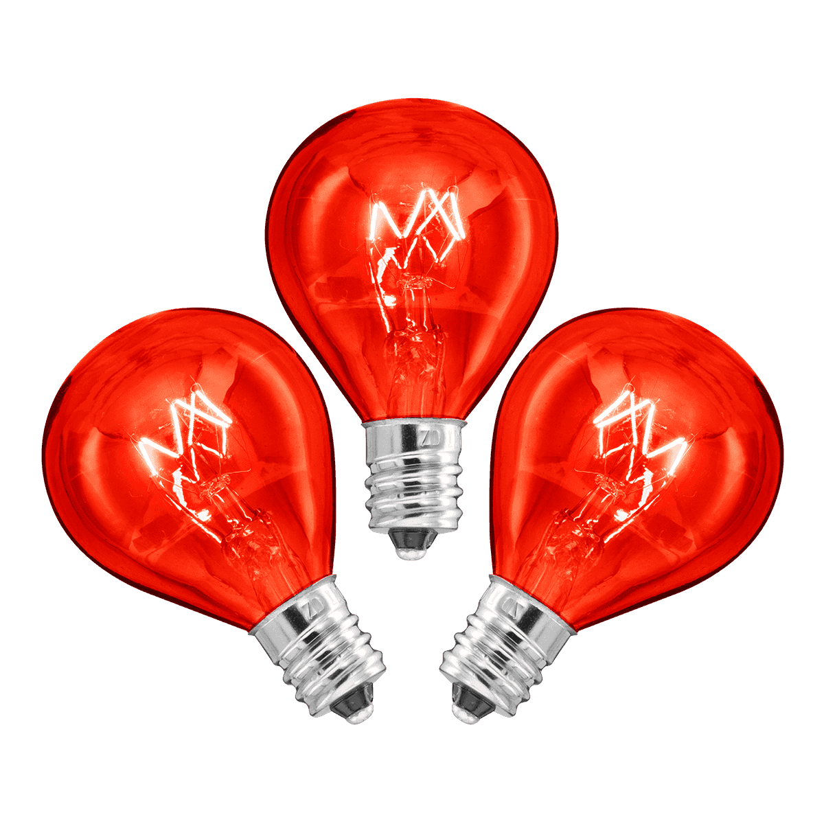 20 Watt Light Bulbs - 3 Pack – Red